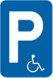 verkeersbord E9A met rolstoel